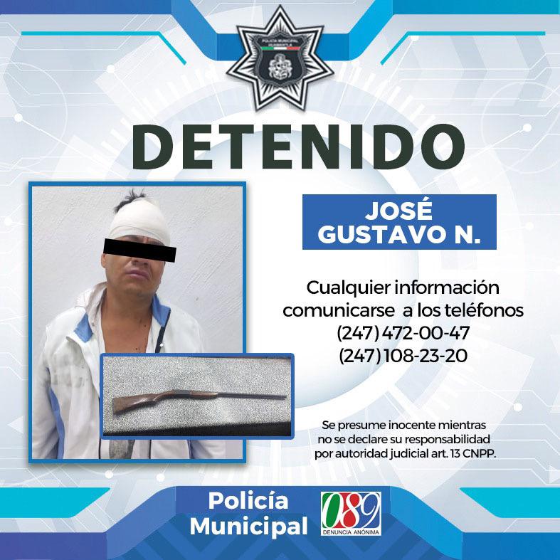 Detiene policía de Huamantla a conductor armado y en estado de ebriedad